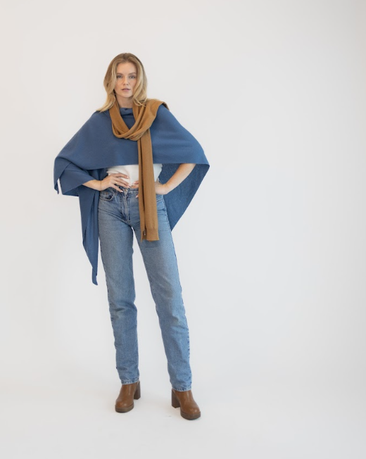 Knitted Striped Scarf Cashmere Men/ Woman