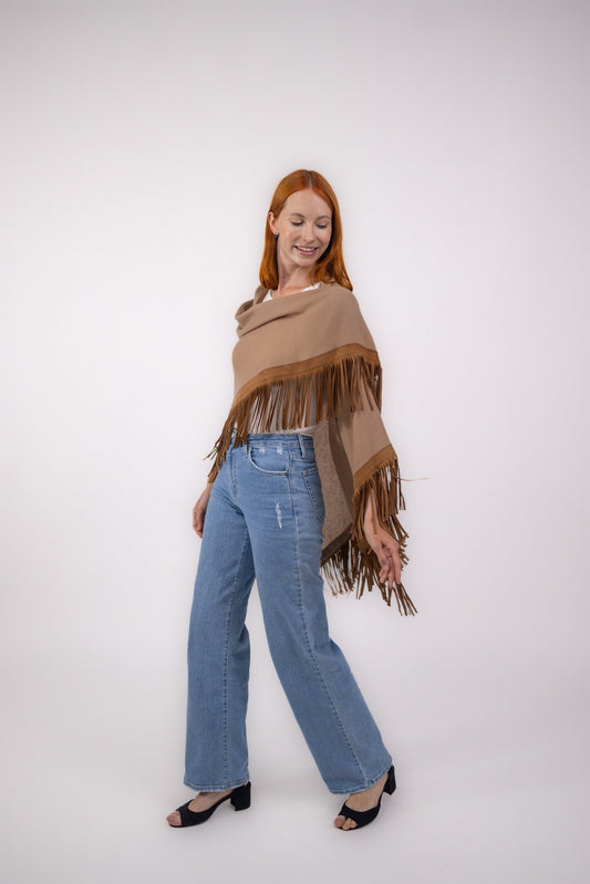 Glamorous Wrap with Fringes