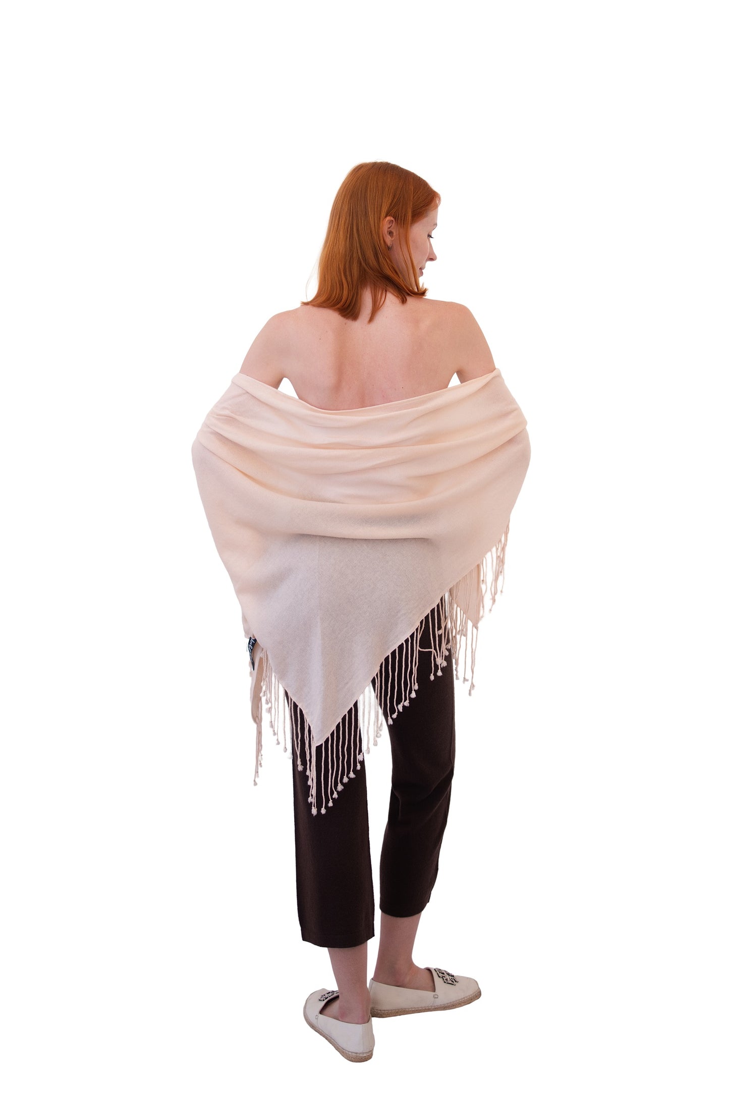 Fun Tringle Wrap with Fringes-Melon