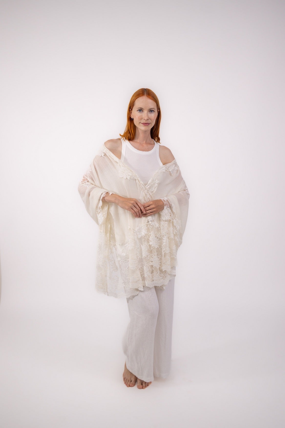 Exquisite Cashmere, Silk Lace cloud dance Wrap