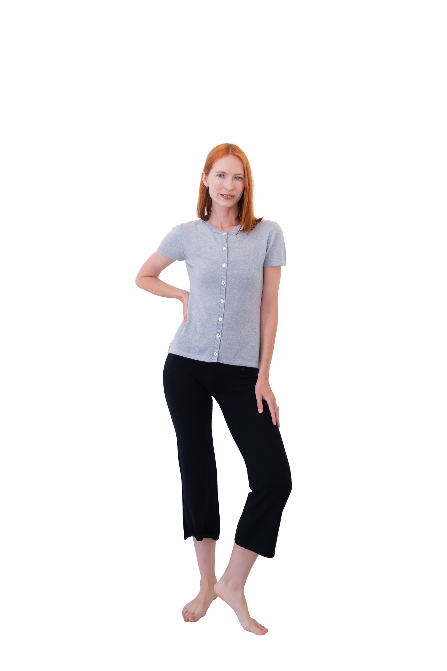 Cashmere/Cotton short sleeve Cardigan
