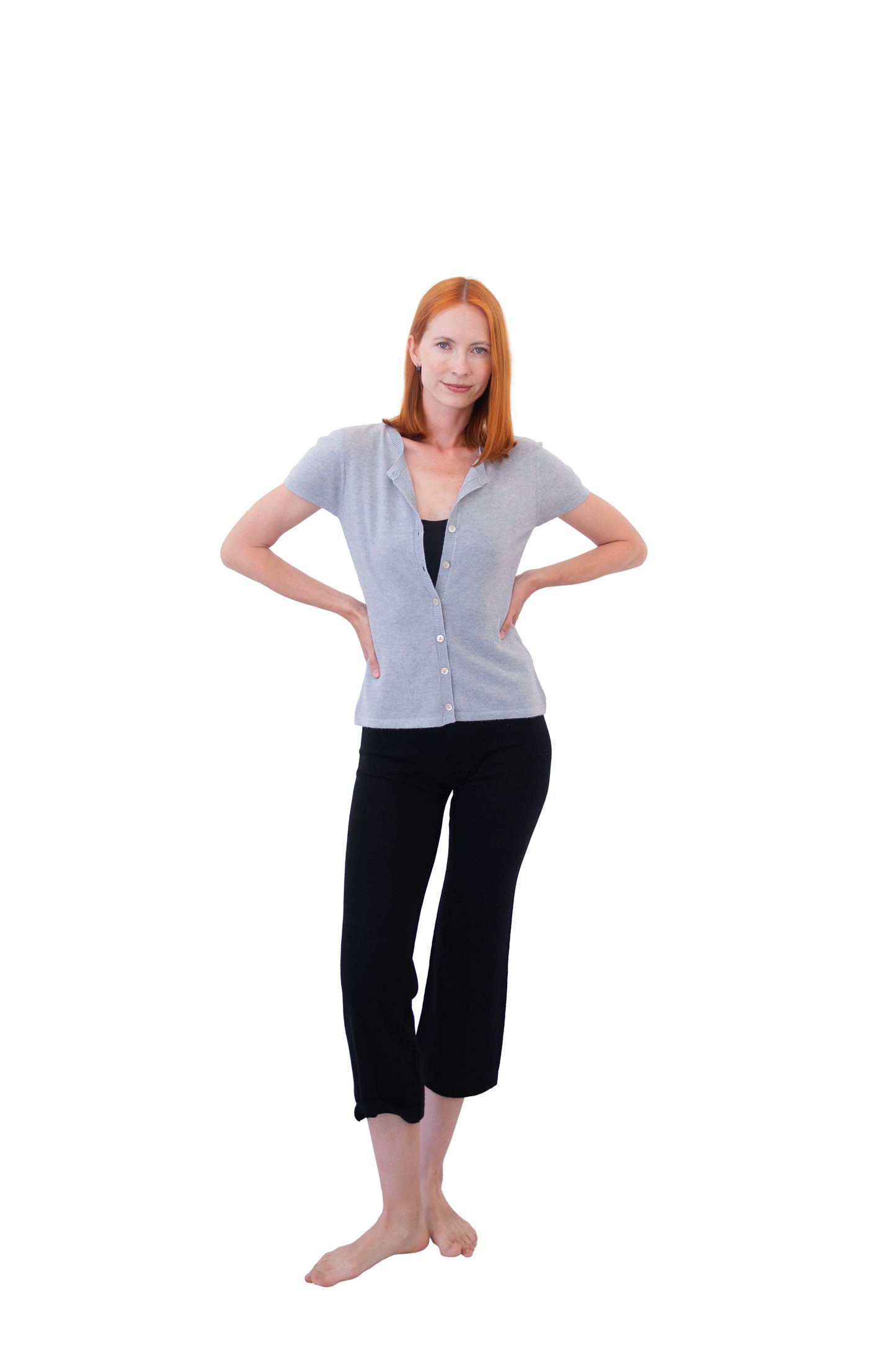 Cashmere/Cotton short sleeve Cardigan
