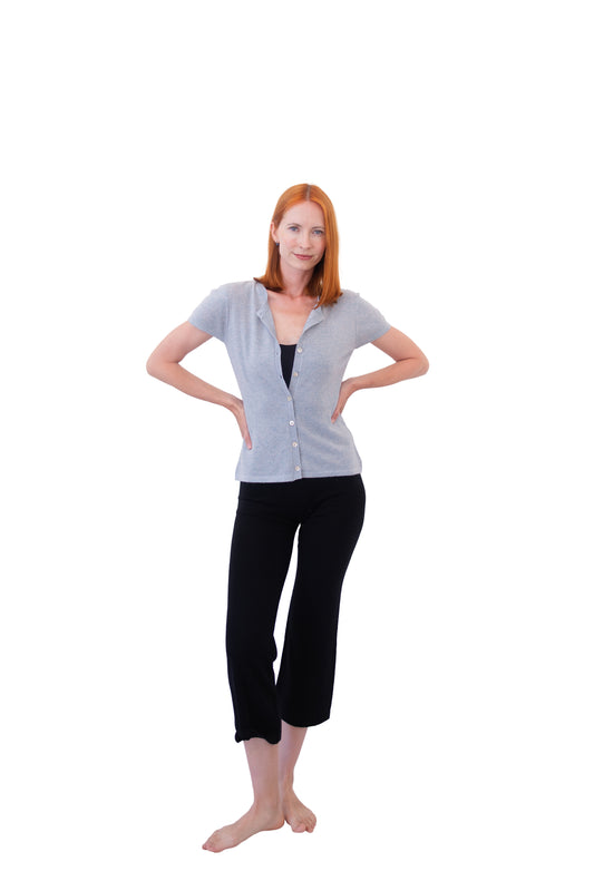 Cashmere/Cotton short sleeve Cardigan