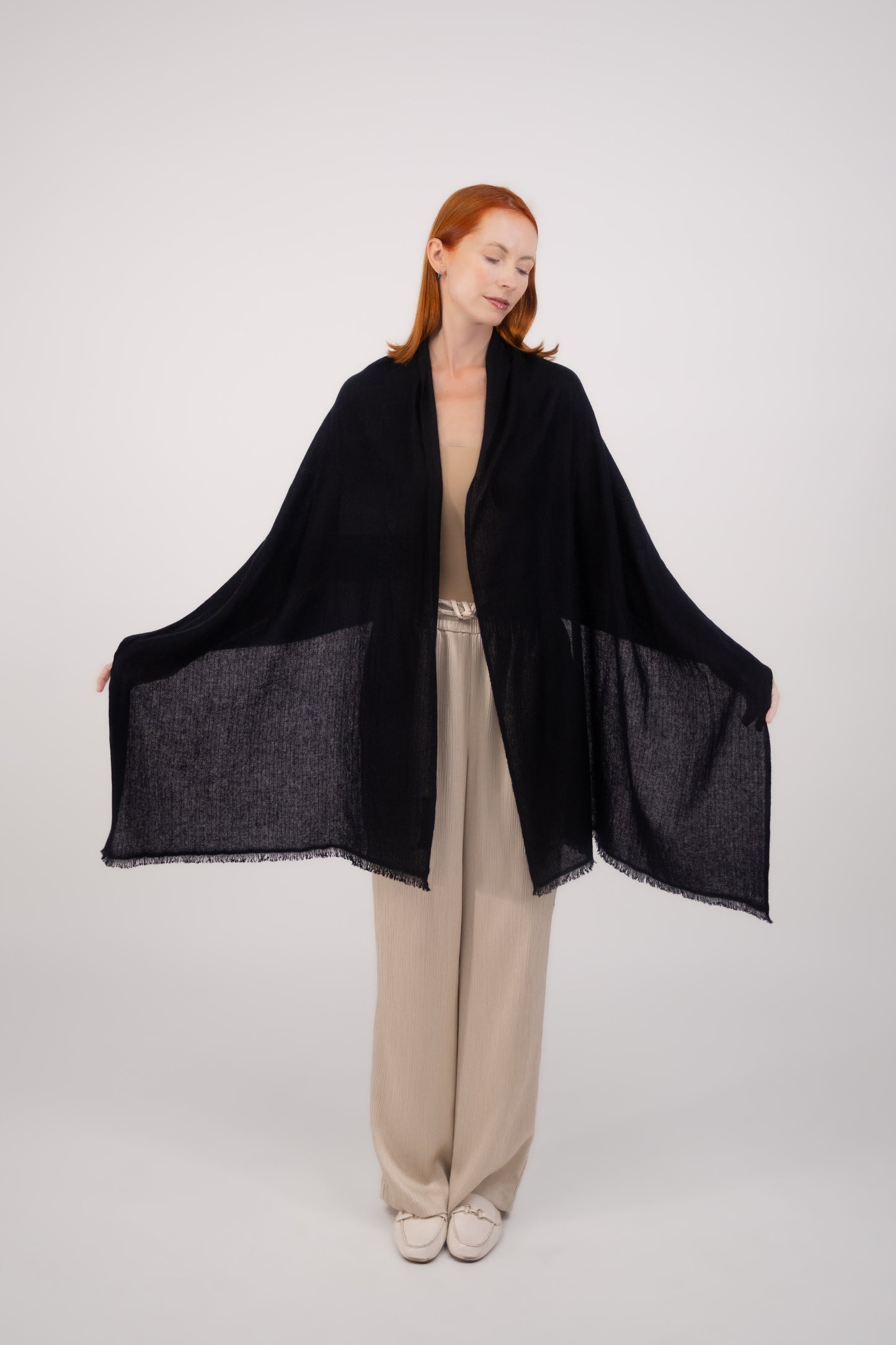 Woven Herringbone Black