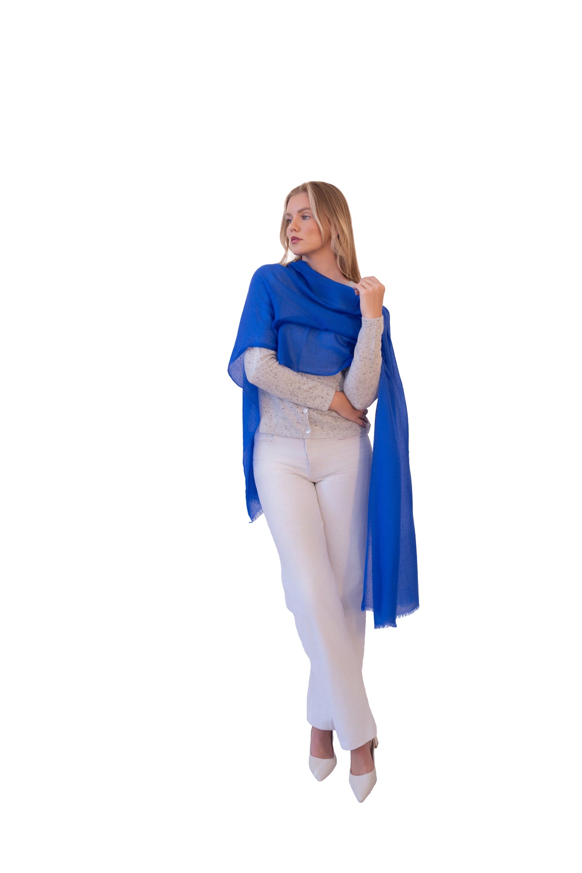 Diamond Glow Scarf/Wrap_ Indigo Blue