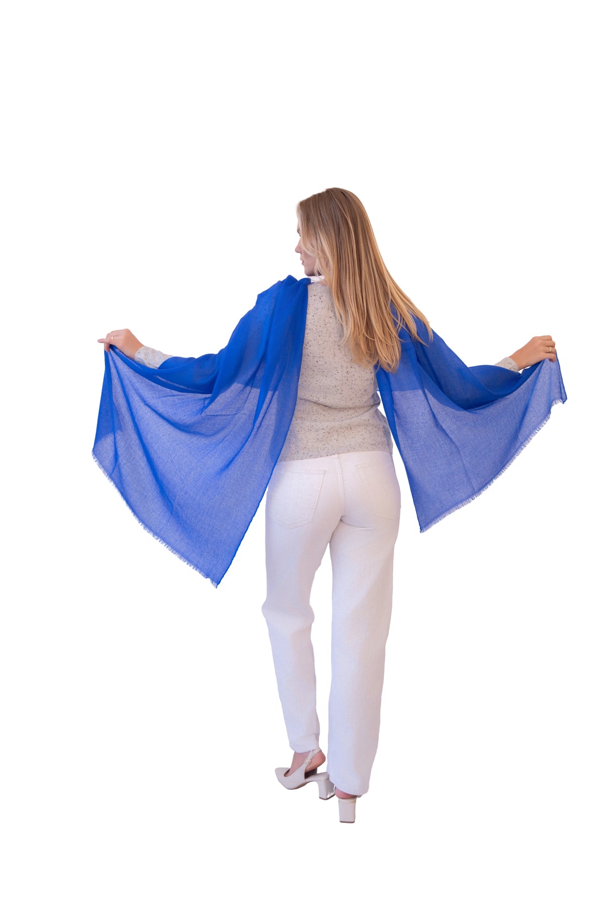 Diamond Glow Scarf/Wrap_ Indigo Blue