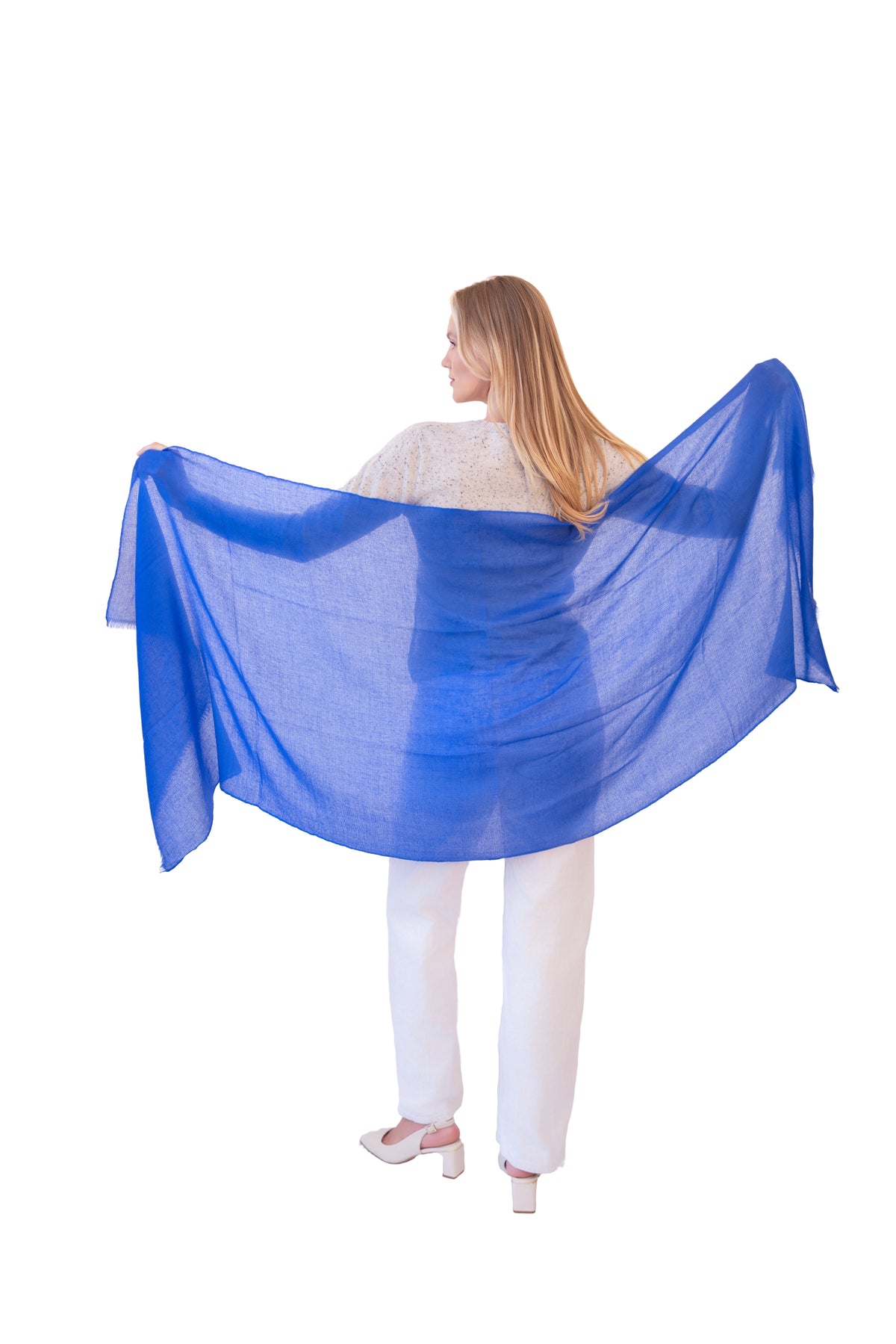 Diamond Glow Scarf/Wrap_ Indigo Blue